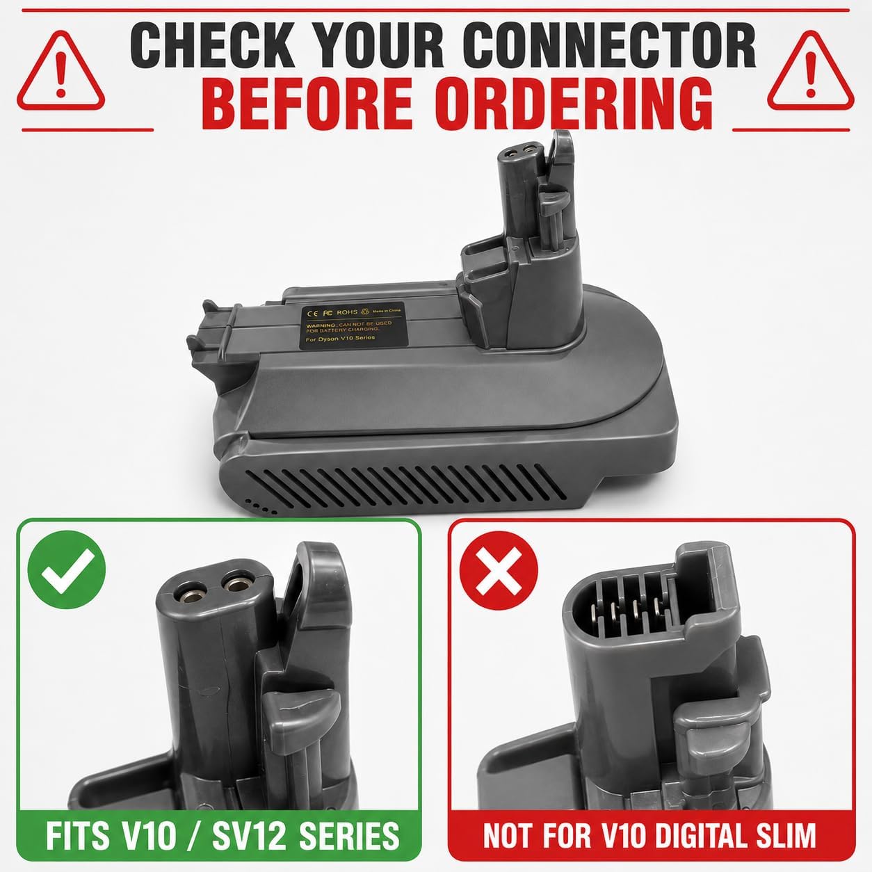 TAVICE Battery Adapter Converter Compatible with Milwaukee M18 18V Battery to Dyson V10 Vacuum Cleaner - Office Catch