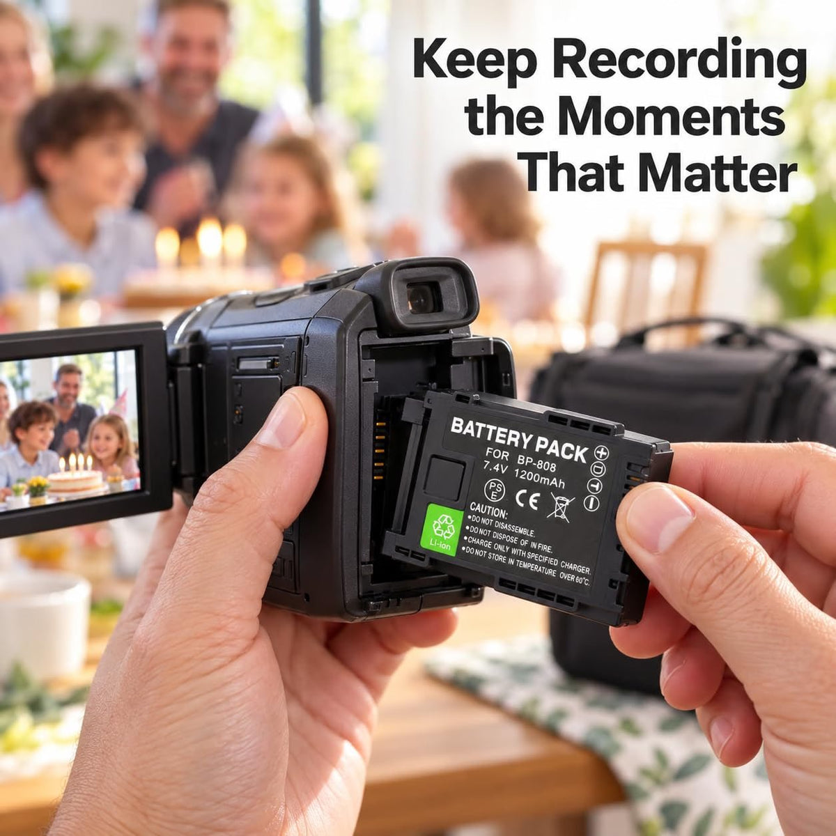 TAVICE BP-807 BP-807D BP-808 BP-808D BP-809 BP-809B BP-809S Replacement Battery Compatible with Canon Camcorders - Office Catch