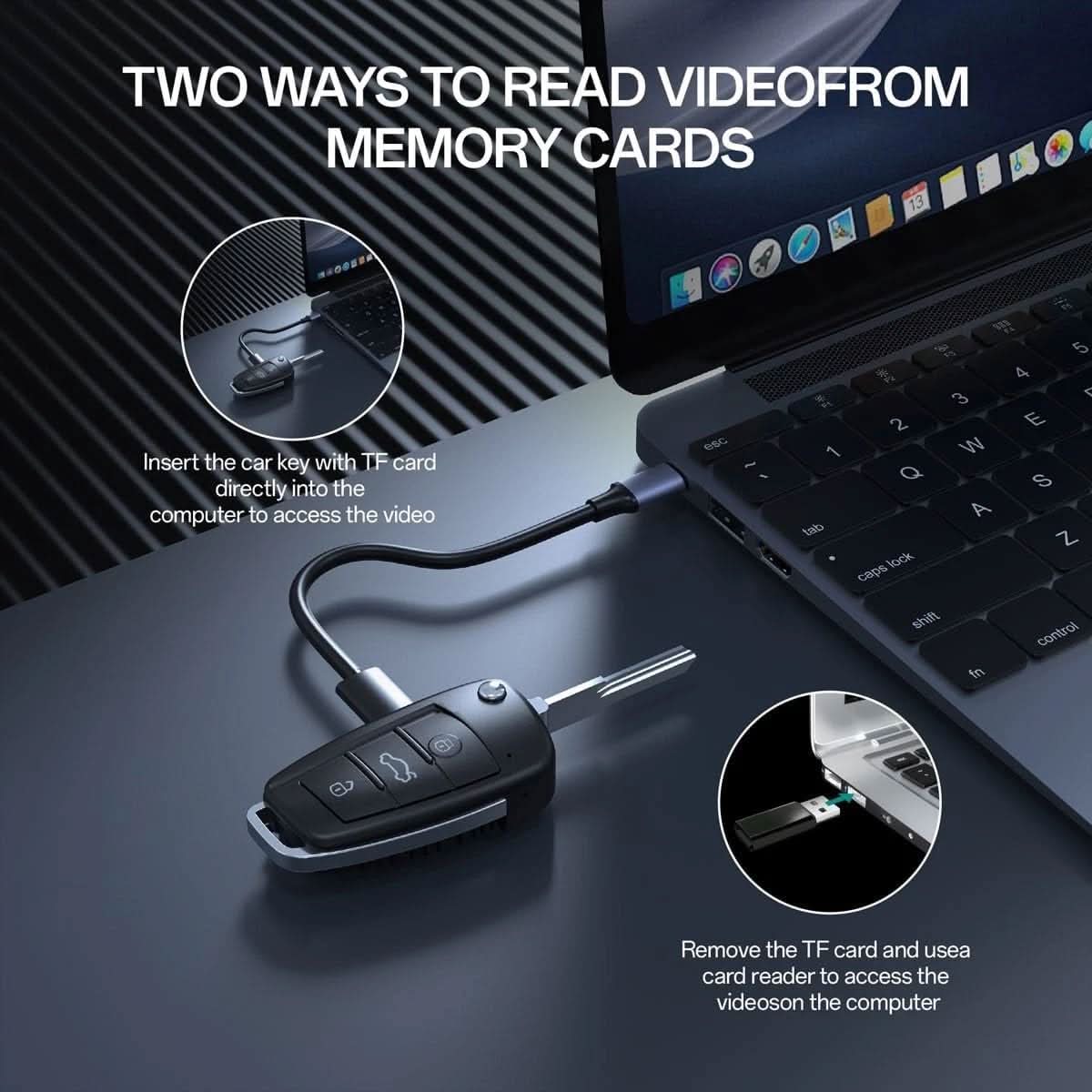 TAVICE Car Key Fob Camera 1080P HD Hidden Camera with Motion Detection, Loop Recording, 128GB, 940nm No - Glow Night Vision, Mini Portable Keychain for Home or Office - Office Catch