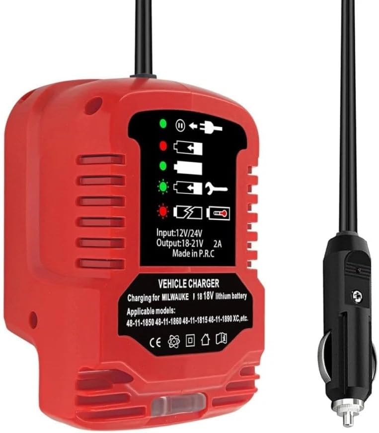 TAVICE Cigarette Lighter Socket Adapter Compatible with Milwaukee M18 18V Battery DC 12V/24V Mini Car Charger Power Adapter - Office Catch