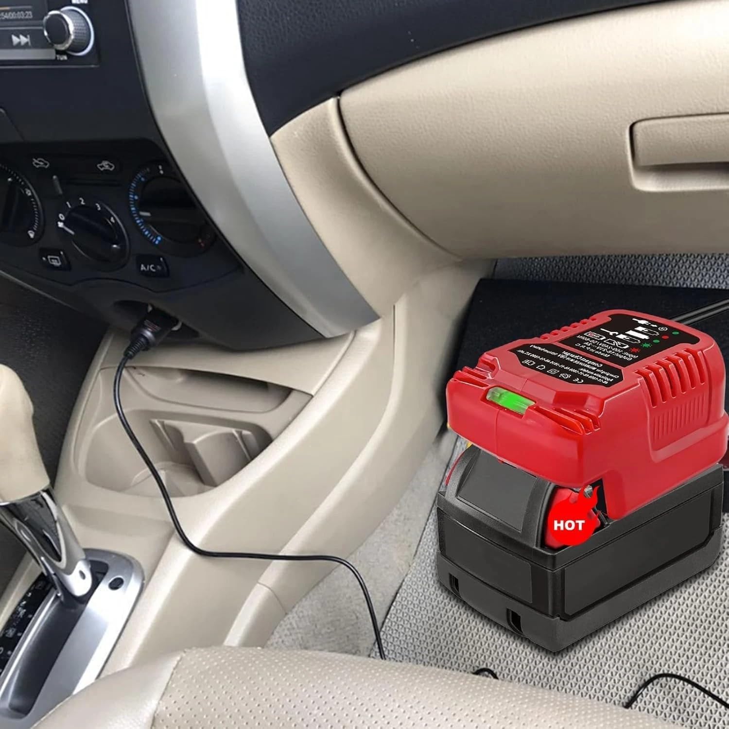 TAVICE Cigarette Lighter Socket Adapter Compatible with Milwaukee M18 18V Battery DC 12V/24V Mini Car Charger Power Adapter - Office Catch