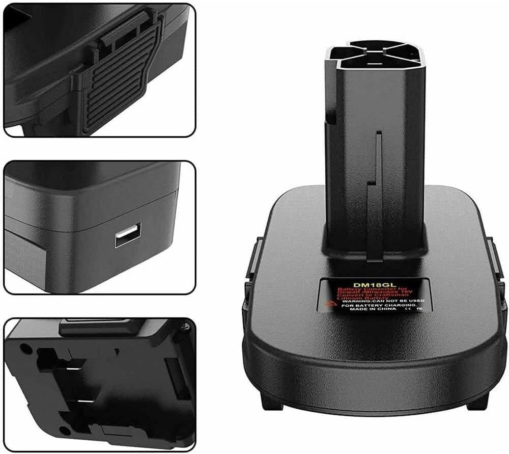 TAVICE DM18GL Battery Adapter Compatible with Milwaukee M18 & DeWalt 18V/20V Batteries for Craftsman 19.2V Power Tools Converter (Battery Not Included) - Office Catch