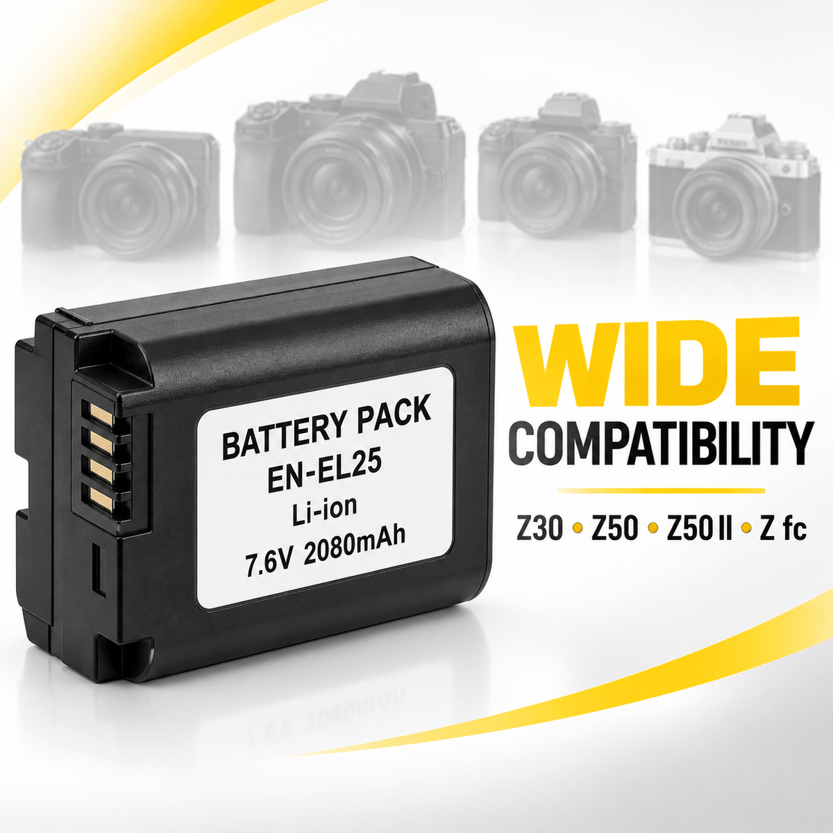 TAVICE EN-EL25 EN-EL25a Battery Compatible with Nikon Z30 Z50 Z50 II Z fc Cameras - Office Catch