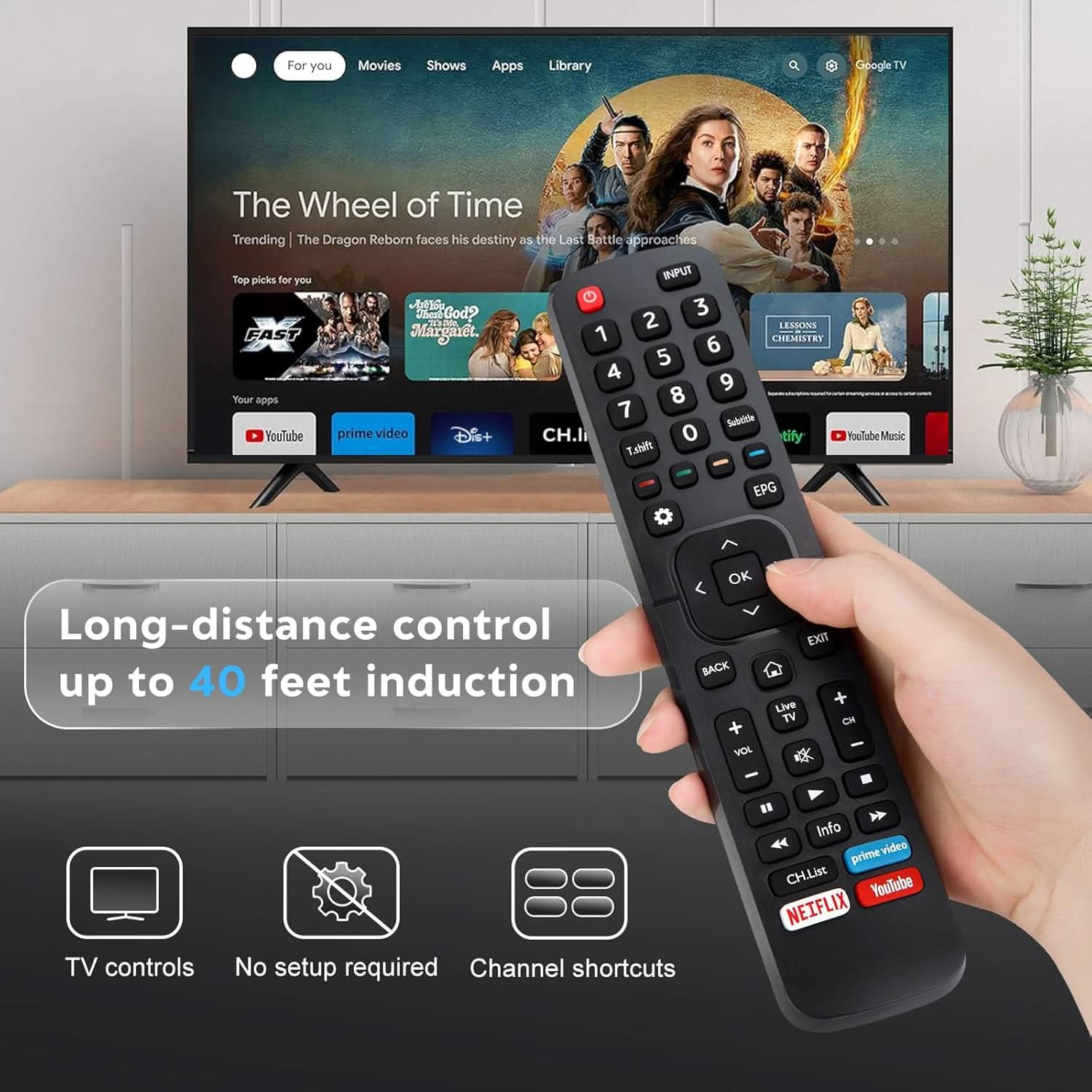 TAVICE EN2BS27H Remote Control Replacement for Hisense TV 50R5 55R5 58R5 65R5 65Q8 50S8 43R6 50R6 55R6 65R6 32S4 40S4 49S4 43S8 50S8 55S8 65S8 75S8 85S8 100S8 - Office Catch