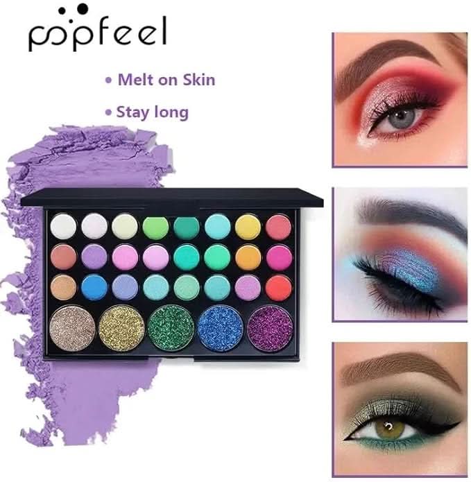 TAVICE Eye Makeup Palette 29 Highly Pigmented Colors in Matte, Shimmer & Metallic Shades - Office Catch