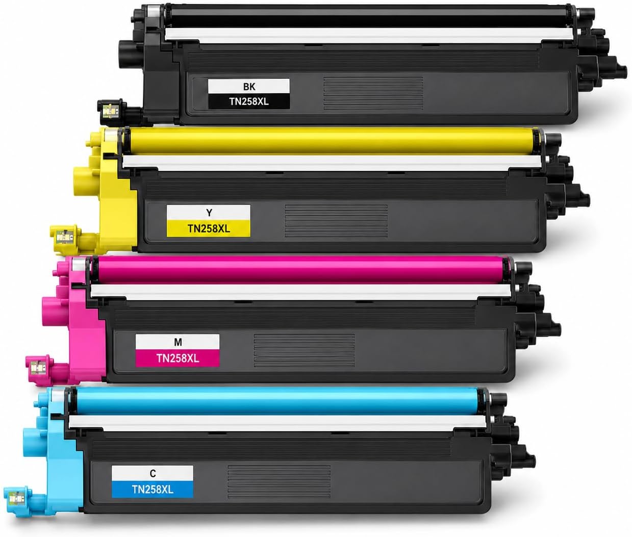 TAVICE TN258/TN258XL 4-Pack Toner Cartridge Compatible with Brother MFC-L8390CDW/L3760CDW - Office Catch