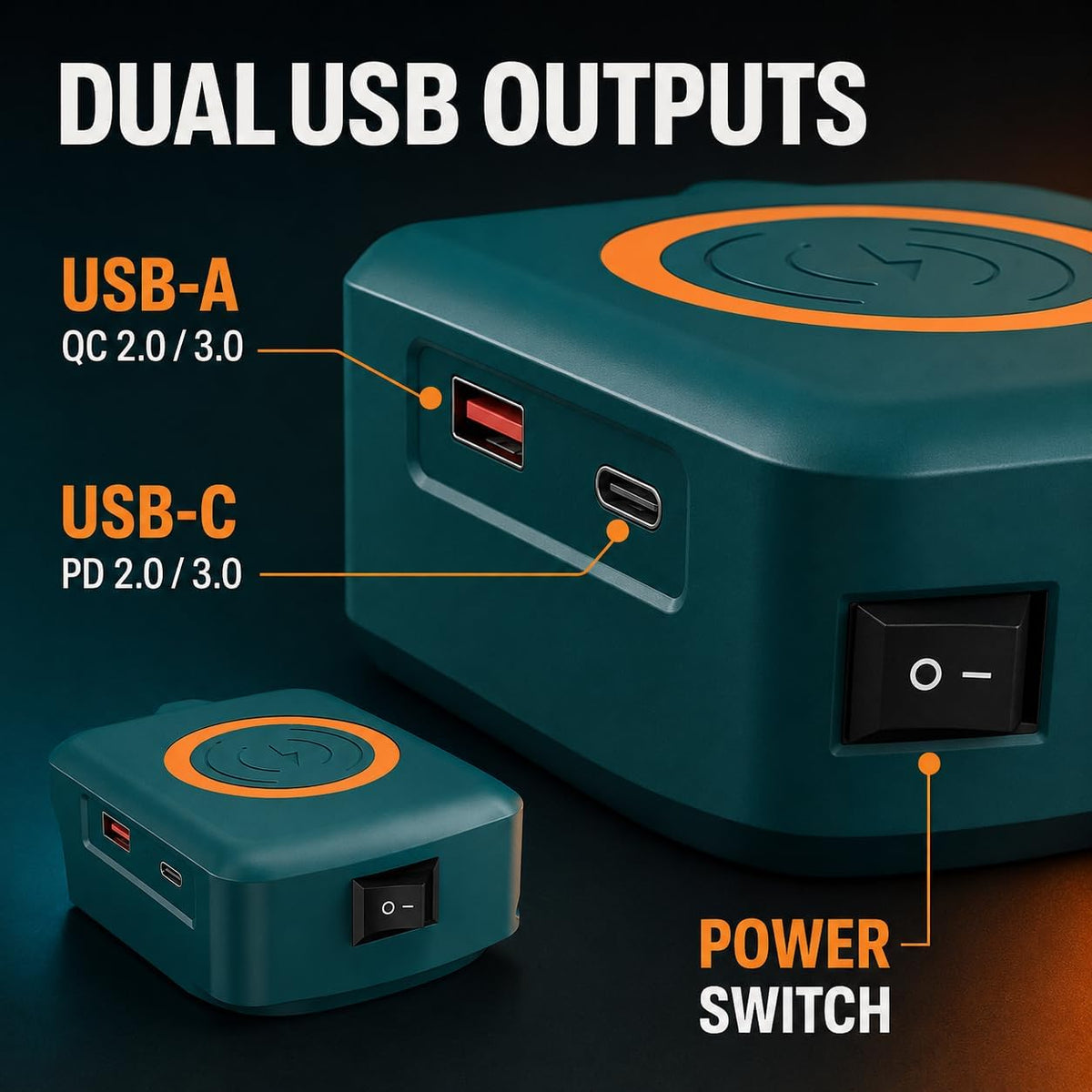 TAVICE Type-C USB Wireless Phone Charger Adapter Compatible with Makita 18V LXT Battery - Office Catch
