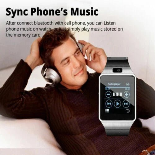 Tavice TZ1 Bluetooth Smart Watch with Touchscreen | Camera, Pedometer, Sleep Monitor, Notifications & Multi-Language Support - Office Catch