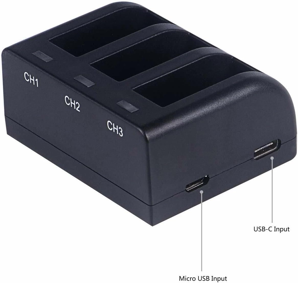 TAVICE Ultra Fast Charging USB Triple Battery Charger for GoPro HERO3 HERO3+ HERO4 Action Cameras | Charger Only Compact Fast USB - Office Catch