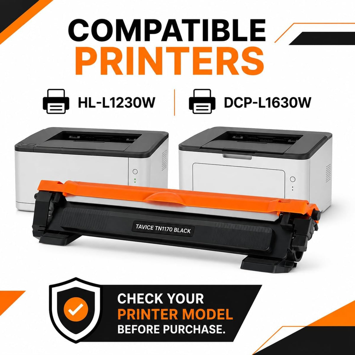 TN1170 Toner Cartridge Compatible with Brother HL-L1230W and DCP-L1630W Printers - Office Catch