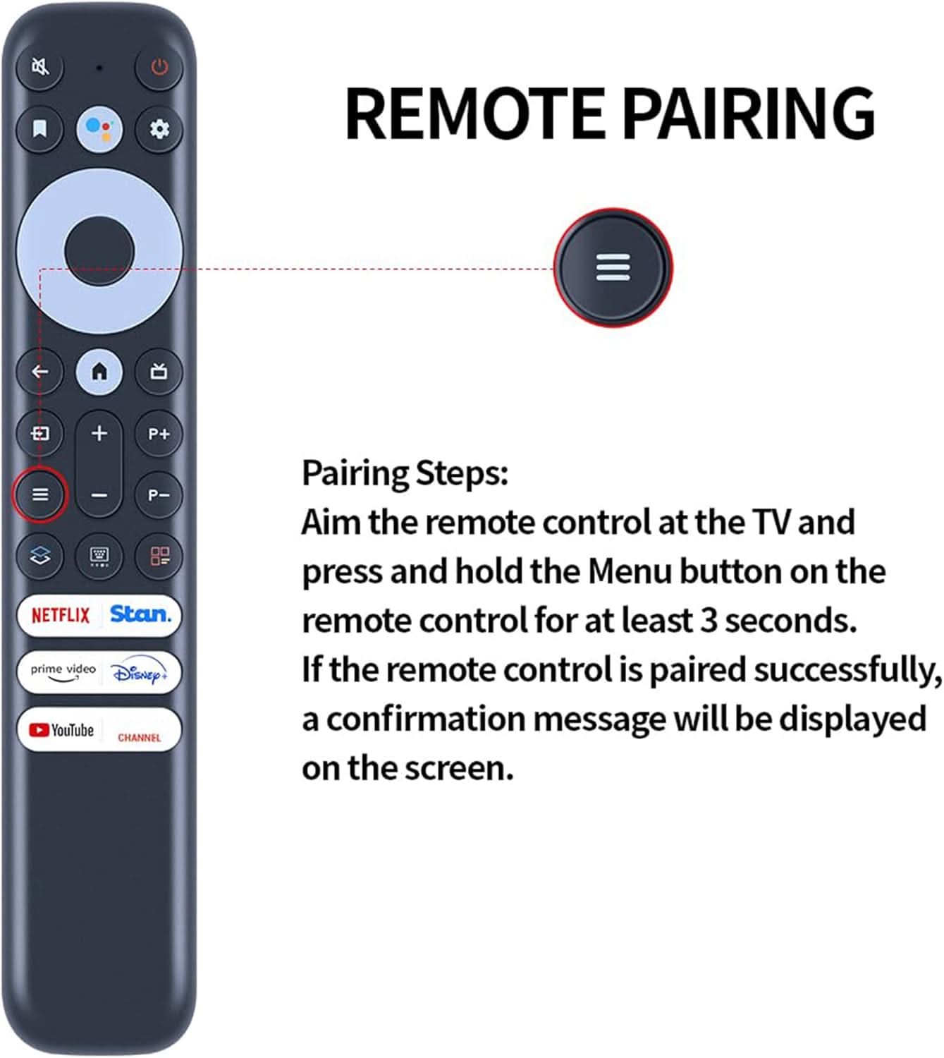 Universal Replacement Remote for TCL 4K & 8K Smart TVs – No Setup Required, Stream - Ready! - Office Catch
