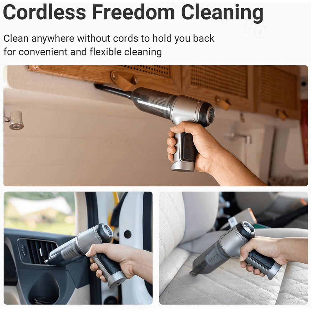 Wireless Handheld Car Vacuum & Blower – 95000PA Suction, USB Rechargeable Mini Cleaner - Office Catch