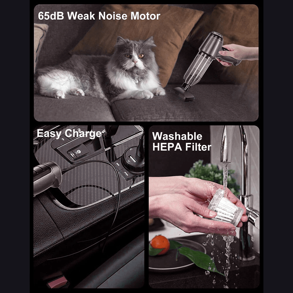 Wireless Handheld Car Vacuum & Blower – 95000PA Suction, USB Rechargeable Mini Cleaner - Office Catch