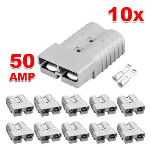 10 Anderson Plug Style 50AMP Power 12-24V Solar Caravan Mounting Connectors - Office Catch