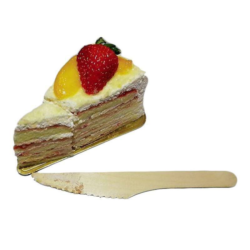 100 Pack | Disposable Wooden Knife All-Natural, Eco-Friendly, Biodegradable, and Compostable - Office Catch