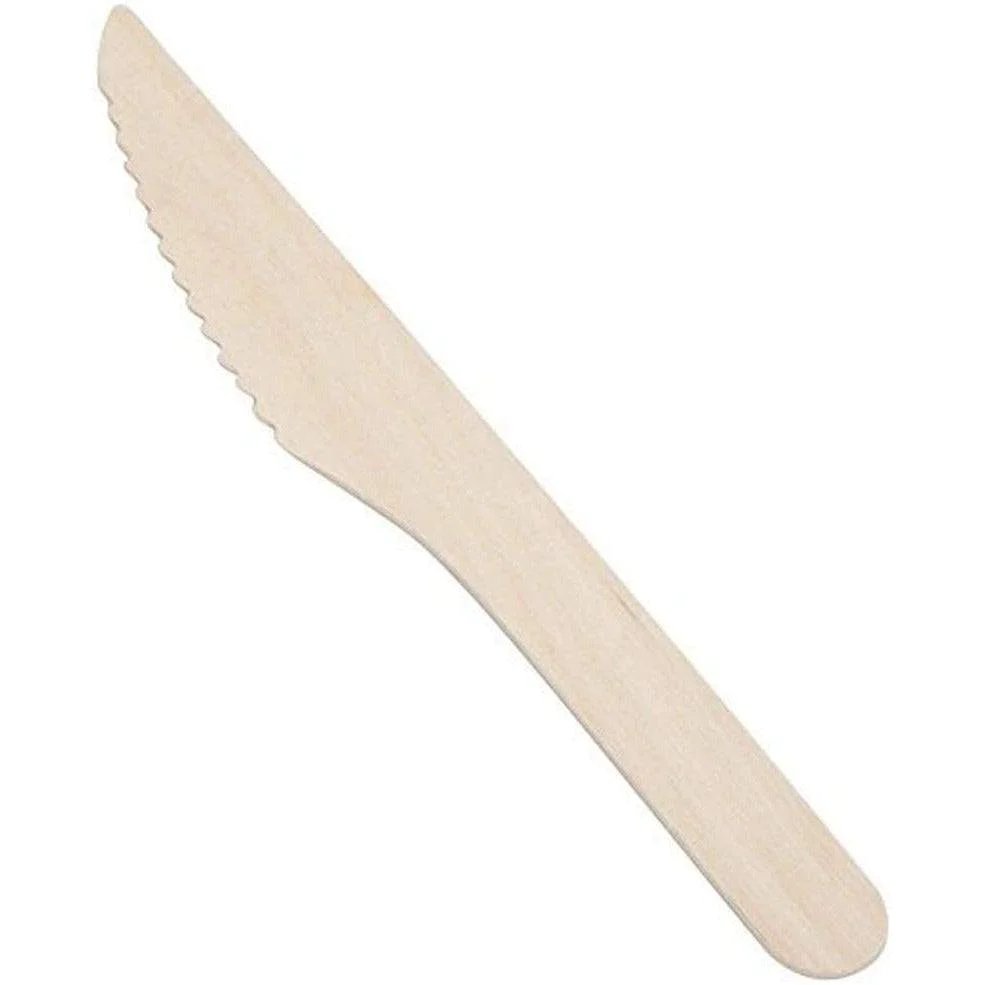1000 Pack | Disposable Wooden Knife Biodegradable - Office Catch