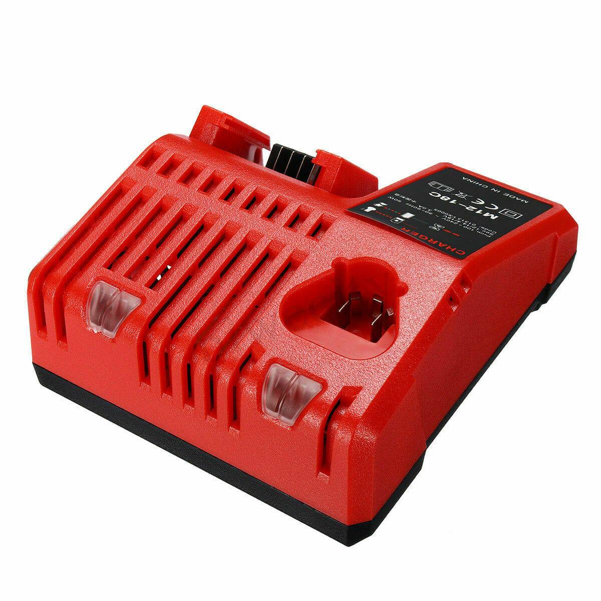 12V-18V Battery Charger for Milwaukee M12-18C Multi Voltage Rapid Dual M12 & M18 - Office Catch