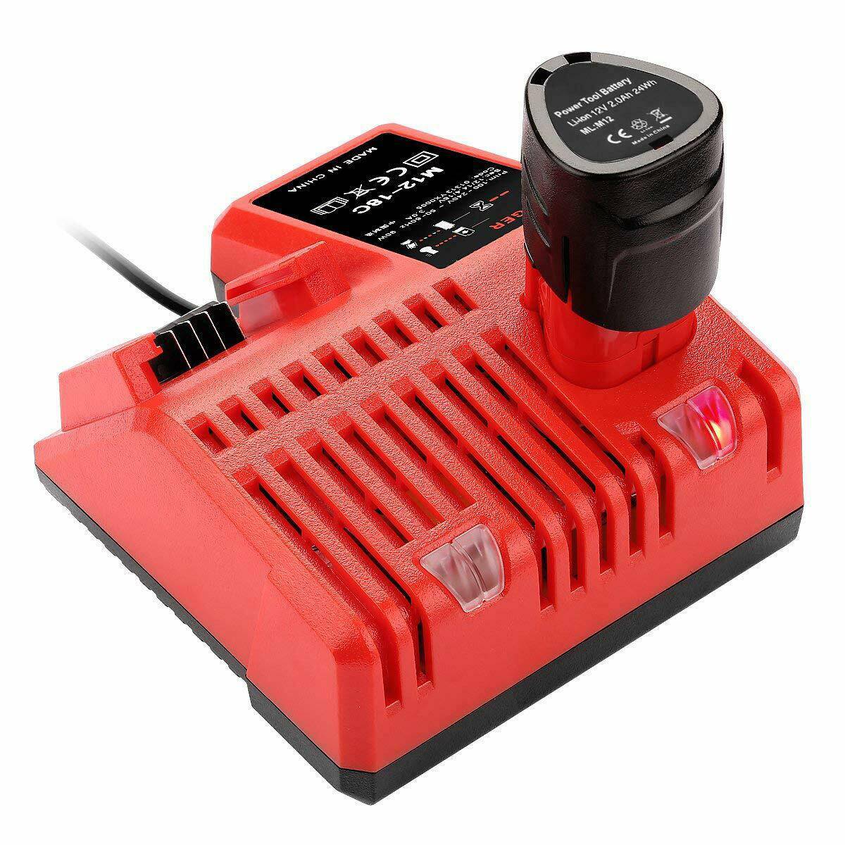 12V-18V Battery Charger for Milwaukee M12-18C Multi Voltage Rapid Dual M12 & M18 - Office Catch