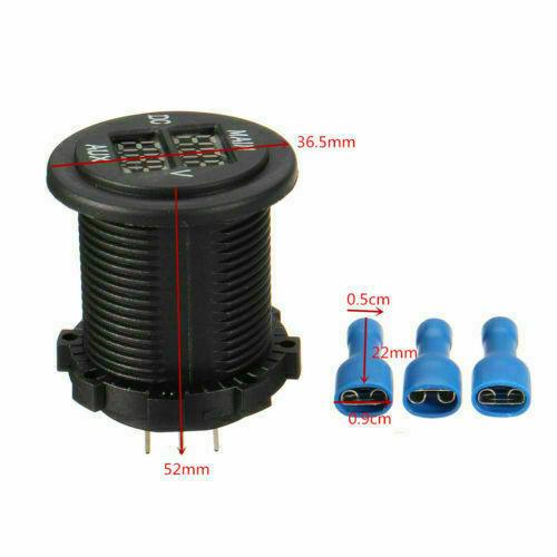 12V Volt meter Dual Battery Monitor LED Digital Car Boat Voltage Marine Gauge AU - Office Catch