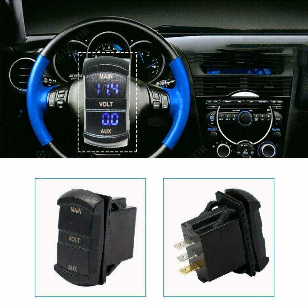 12V Volt meter Dual Battery Monitor LED Digital Car Boat Voltage Marine Gauge AU - Office Catch