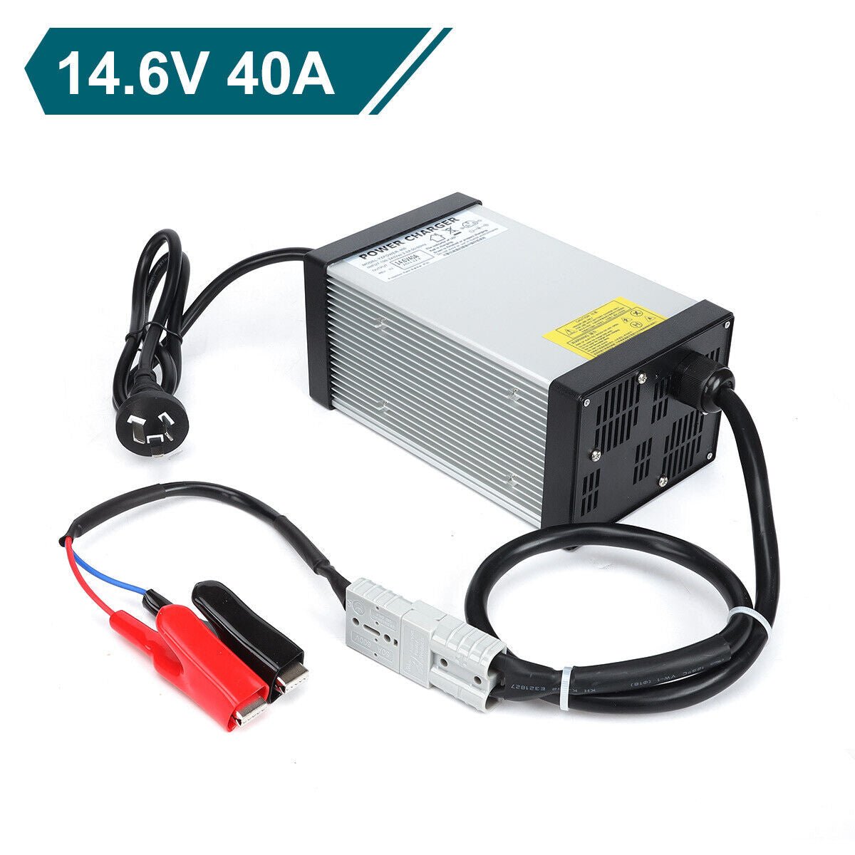 14.6V 12V 40A Lithium Battery Charger For LiFePO4 Lithium Iron Plug Kit - Office Catch