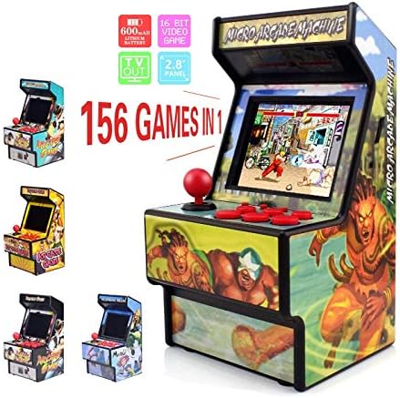 156 Games for Sega Retro Mini Arcade Game Console with 2.8 Inch Colorful Display Rechargeable Battery + AV output to TV - Office Catch