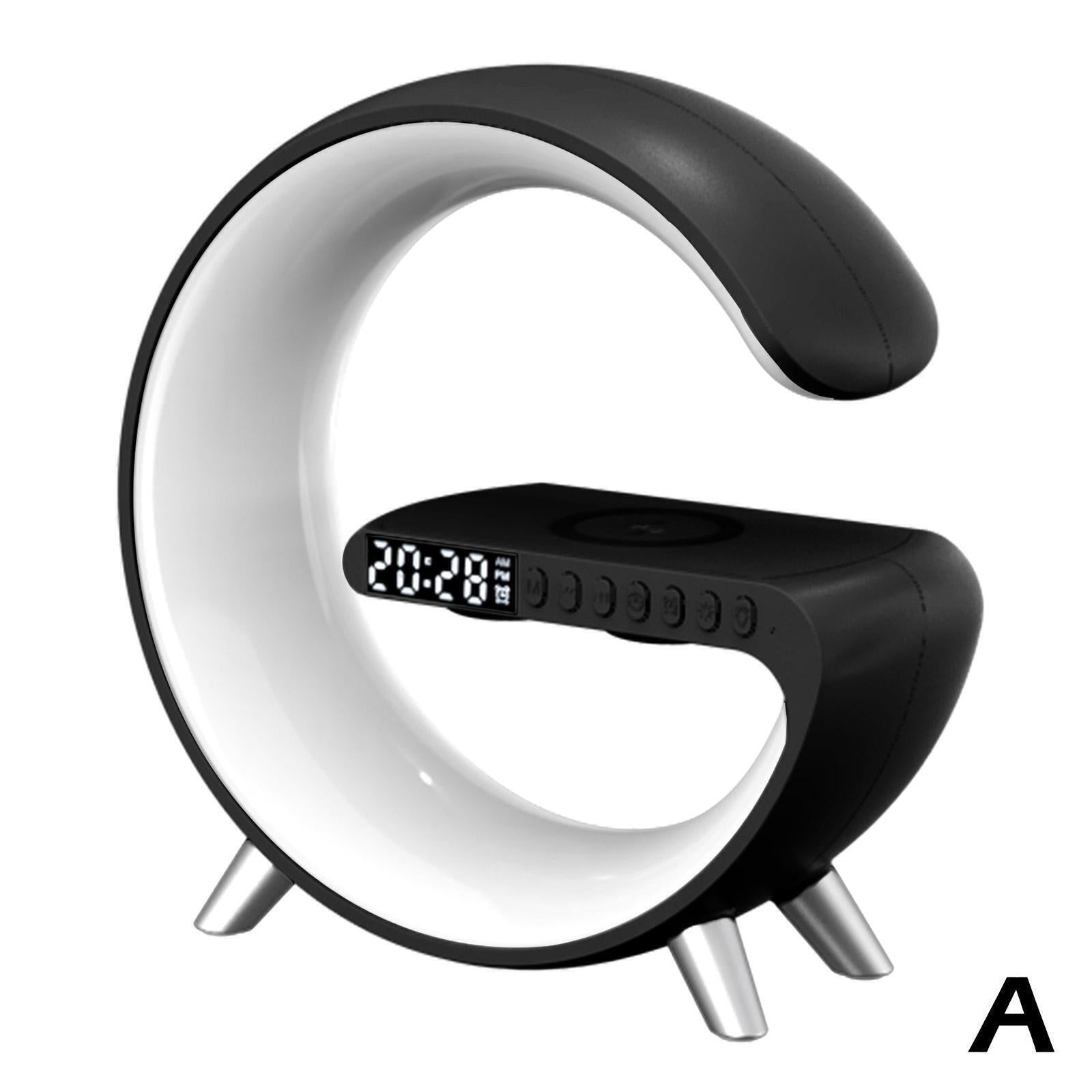 15W Wireless Fast Charger 5-in-1 Portable Smart Bluetooth Speaker W/ Alarm Clock - Office Catch