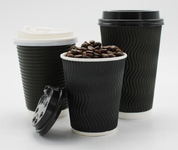 16oz (Large) 200pcs Triple Wall Coffee Cups Disposable Bulk Takeaway - Office Catch