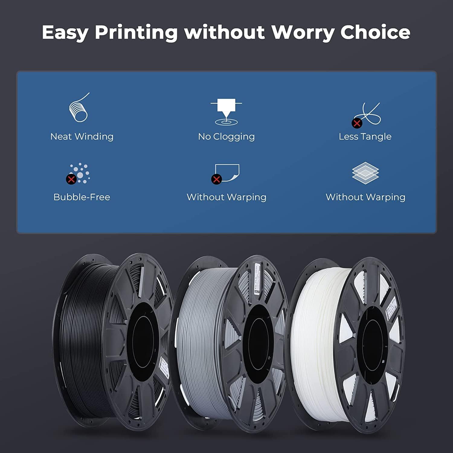 1.75mm 3D Printer Filament ABS - Clear 1KG - Office Catch