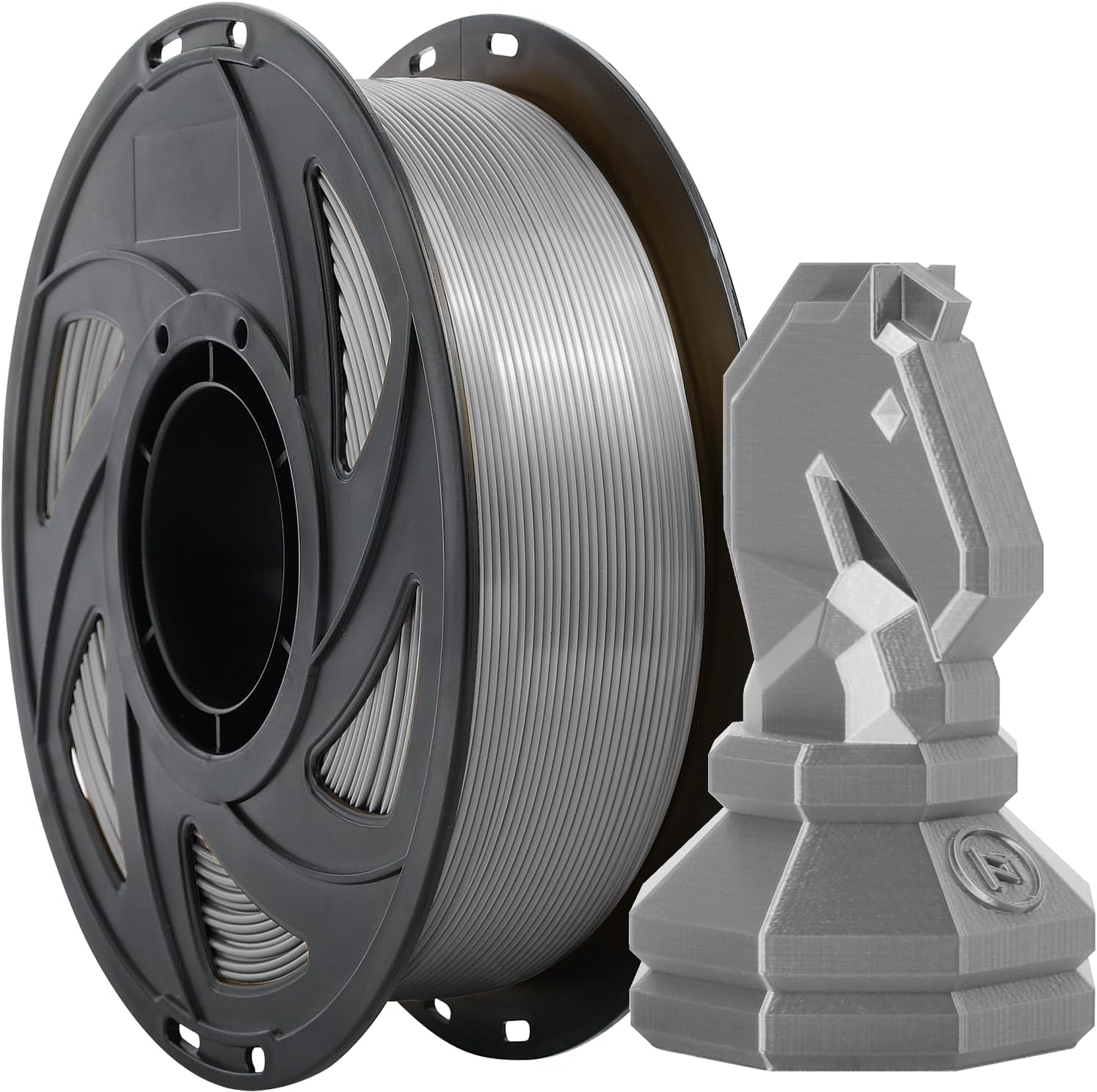 1.75mm 3D Printer Filament PLA - Silver 1KG - Office Catch