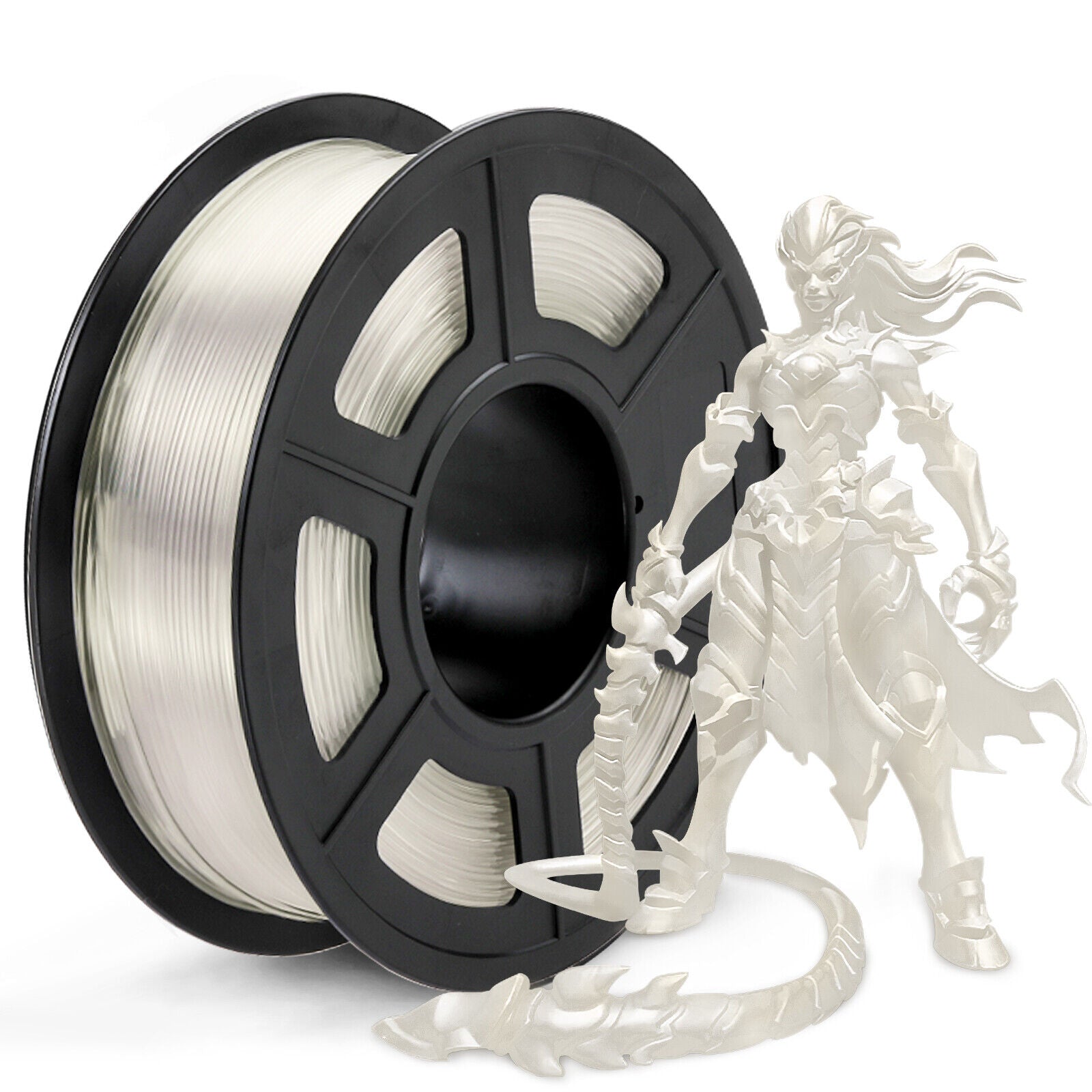 1.75mm 3D Printer Filament Silk - Clear 1KG - Office Catch