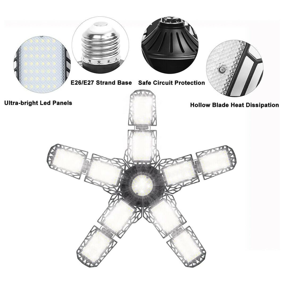 180W Garage Workshop LED Ceiling Lights Deformable Super Bright - Office Catch