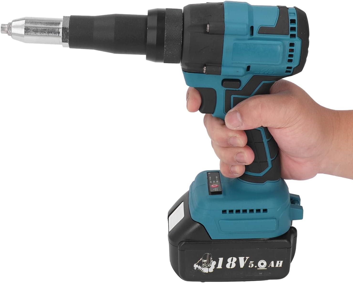 18V Brushless Cordless Rivet Gun Automatic Blind Riveting Nut & 18V Lithium Battery - Office Catch