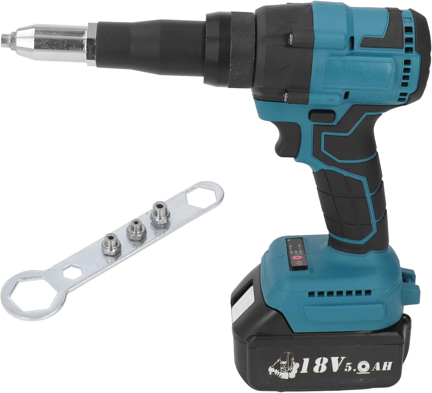 18V Brushless Cordless Rivet Gun Automatic Blind Riveting Nut & 18V Lithium Battery - Office Catch