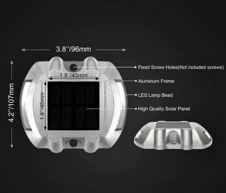 1x Outdoor Solar Deck Lights Blue Color Waterproof 6 LED Driveway Safety Light for Pathway - Office Catch