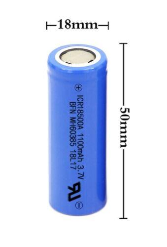 2 Batteries Rechargeable Lithium 18500 BATTERY 3.7V 1100MAH - Office Catch
