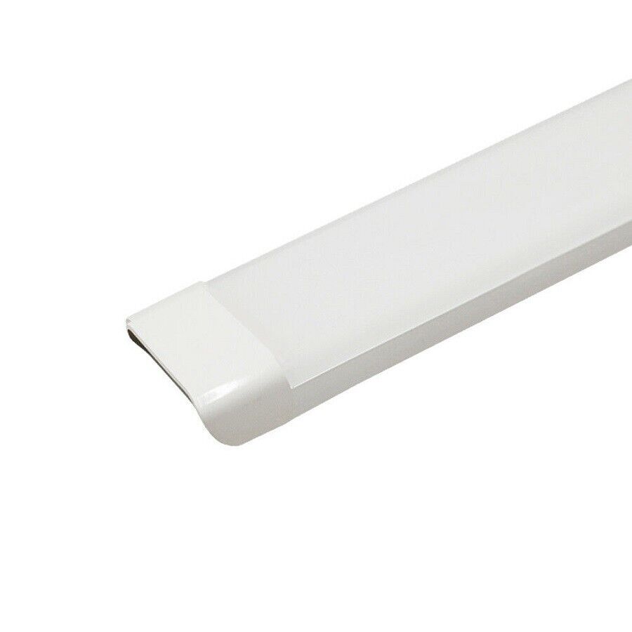 2Pcs 4FT 1200mm Slim LED Wide Batten Tube Light Ceiling Strip Bar Light Daylight - Office Catch