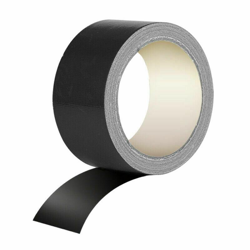 2x Duct Tape Self Adhesive Cloth Black 48mm x 10m - Office Catch
