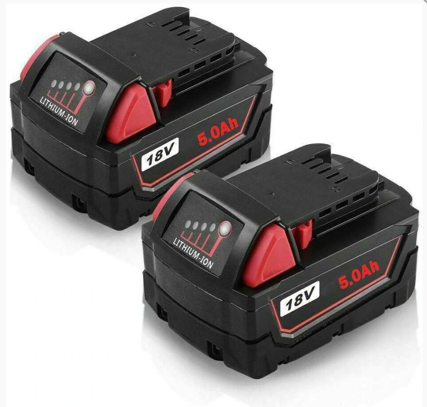 2x Pack For Milwaukee M18 18V XC 5.0Ah Battery Lithium Ion - Office Catch