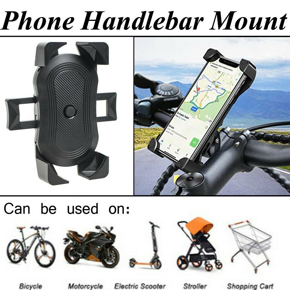 360° Rotation Phone Holde Motorcycle Bike Handlebar GPS Mount Pram Cradle - Office Catch