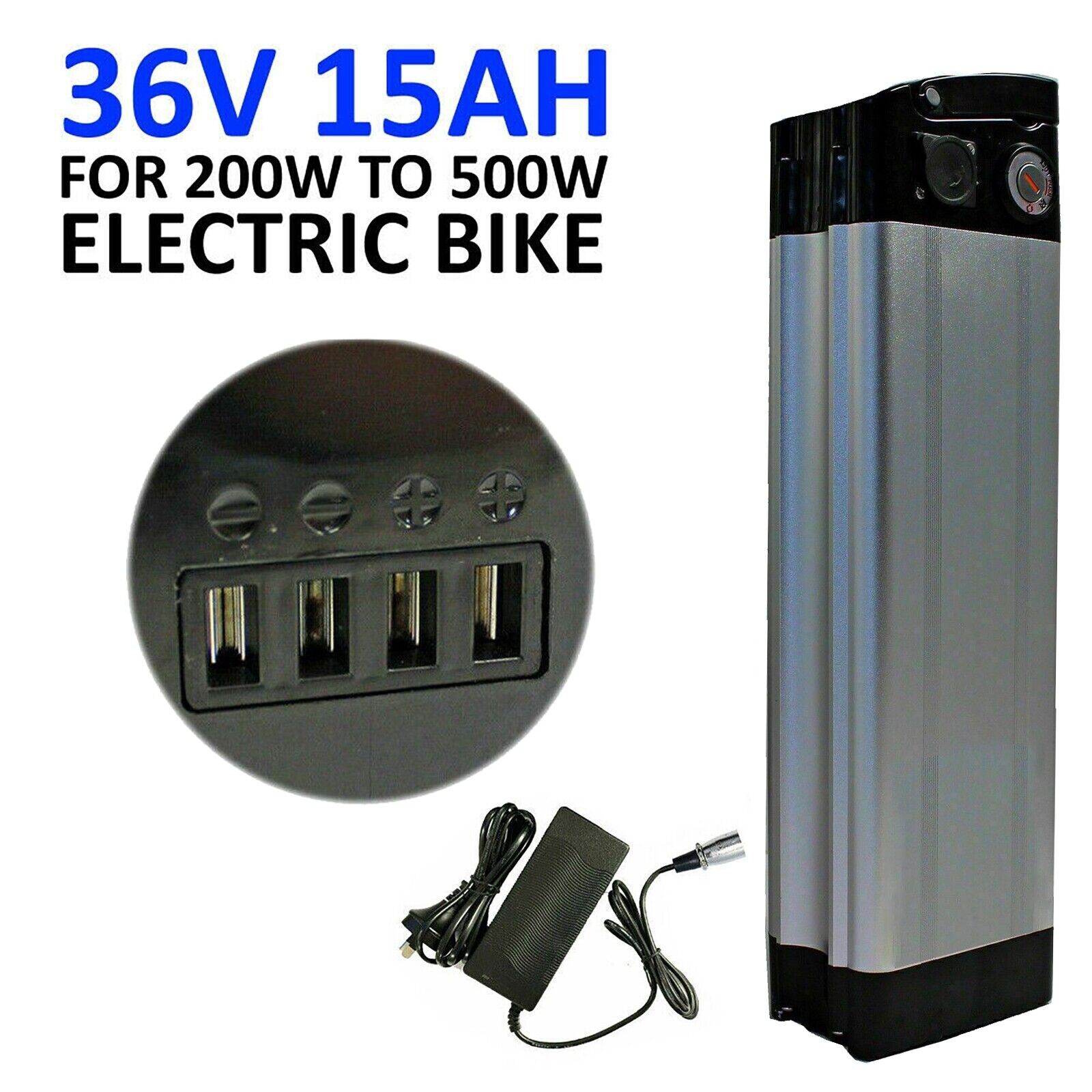 36V 15Ah Electric Bike Bicycle eBike Lithium Fish Battery for 200W 250W 300W - Office Catch