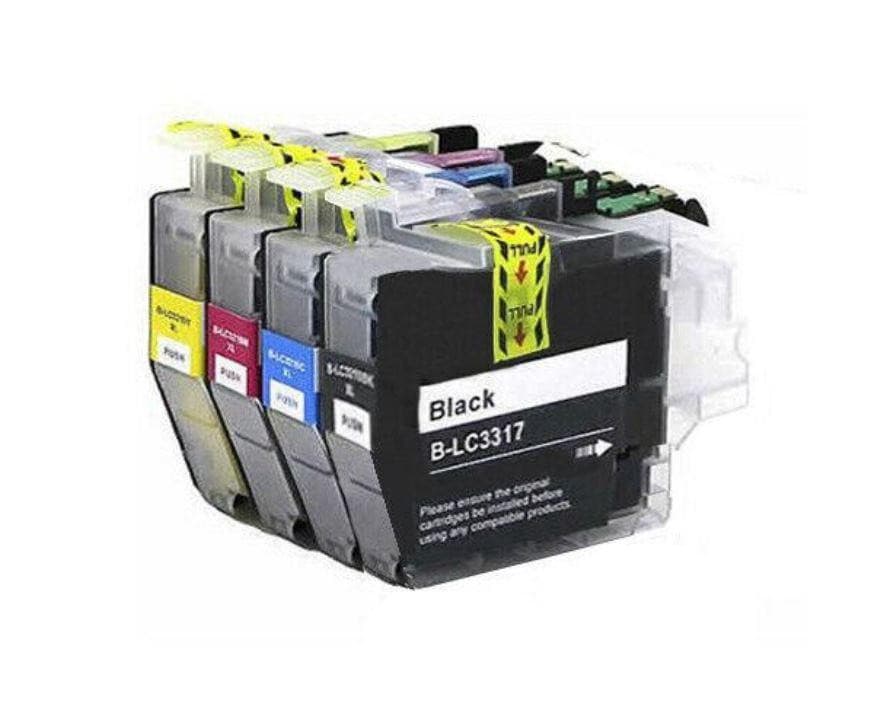 4 Pack Brother LC-3317 Compatible Ink Cartridges Combo [1BK, 1C, 1M, 1Y] - Office Catch