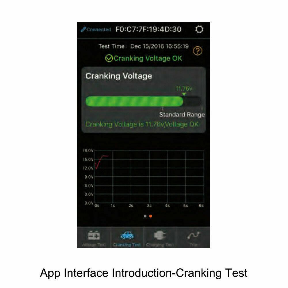 4.0 Voltage Meter Auto Alarm Tester 12V Vehicle Battery Monitor Via Bluetooth - Office Catch