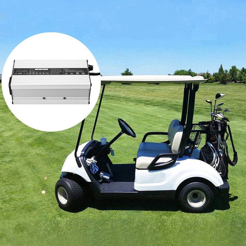 48V/6A Golf Cart Charger For EZ-GO TXT Club Battery Snap Head w/ 3Pin Plug Tool - Office Catch