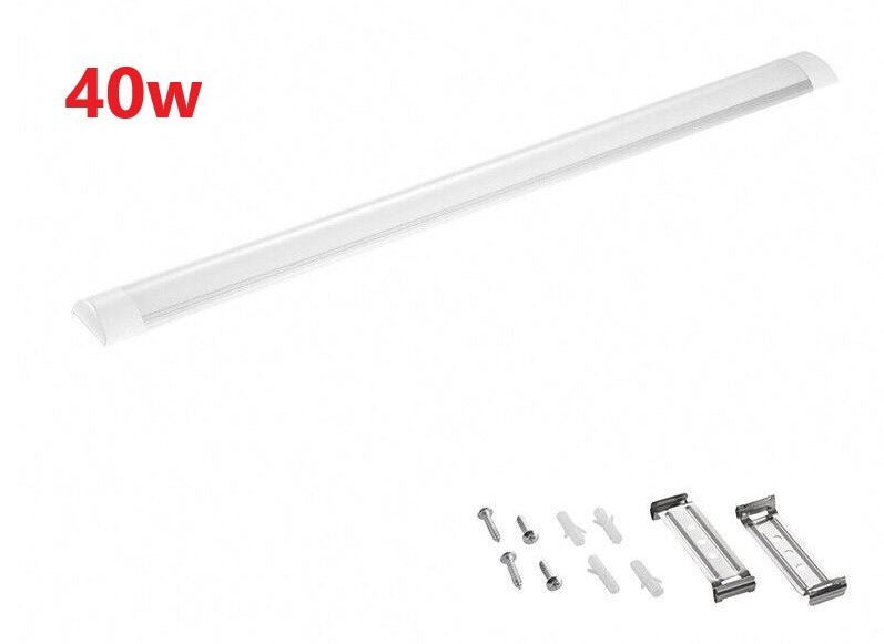 4FT 1200mm Slim LED Wide Batten Tube Light Ceiling Strip Bar Light Daylight | 5 Pack - Office Catch