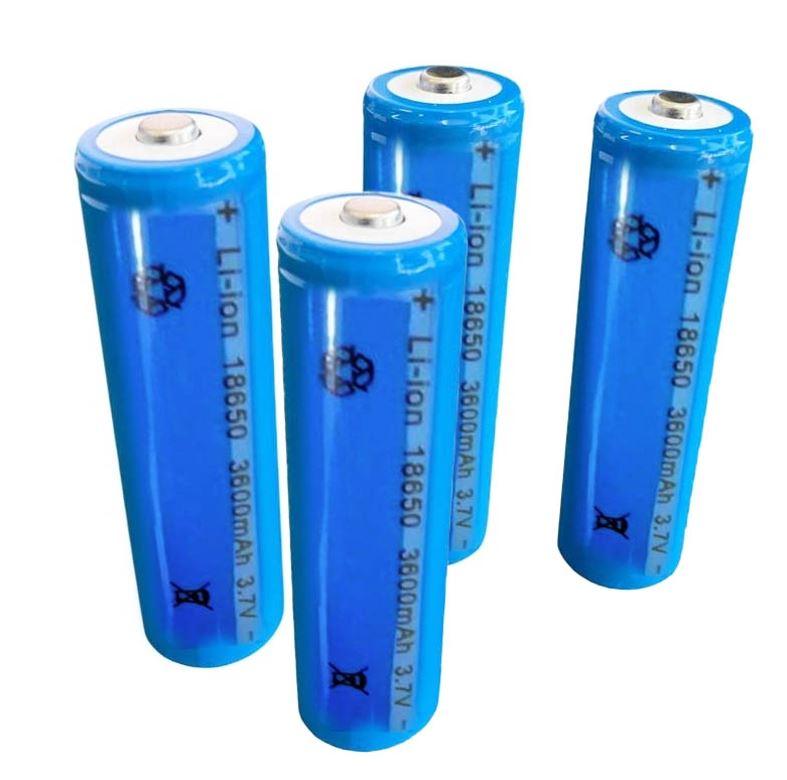 4pcs 3600mAh 3.7V Li-ion Batteries Rechargable - Office Catch