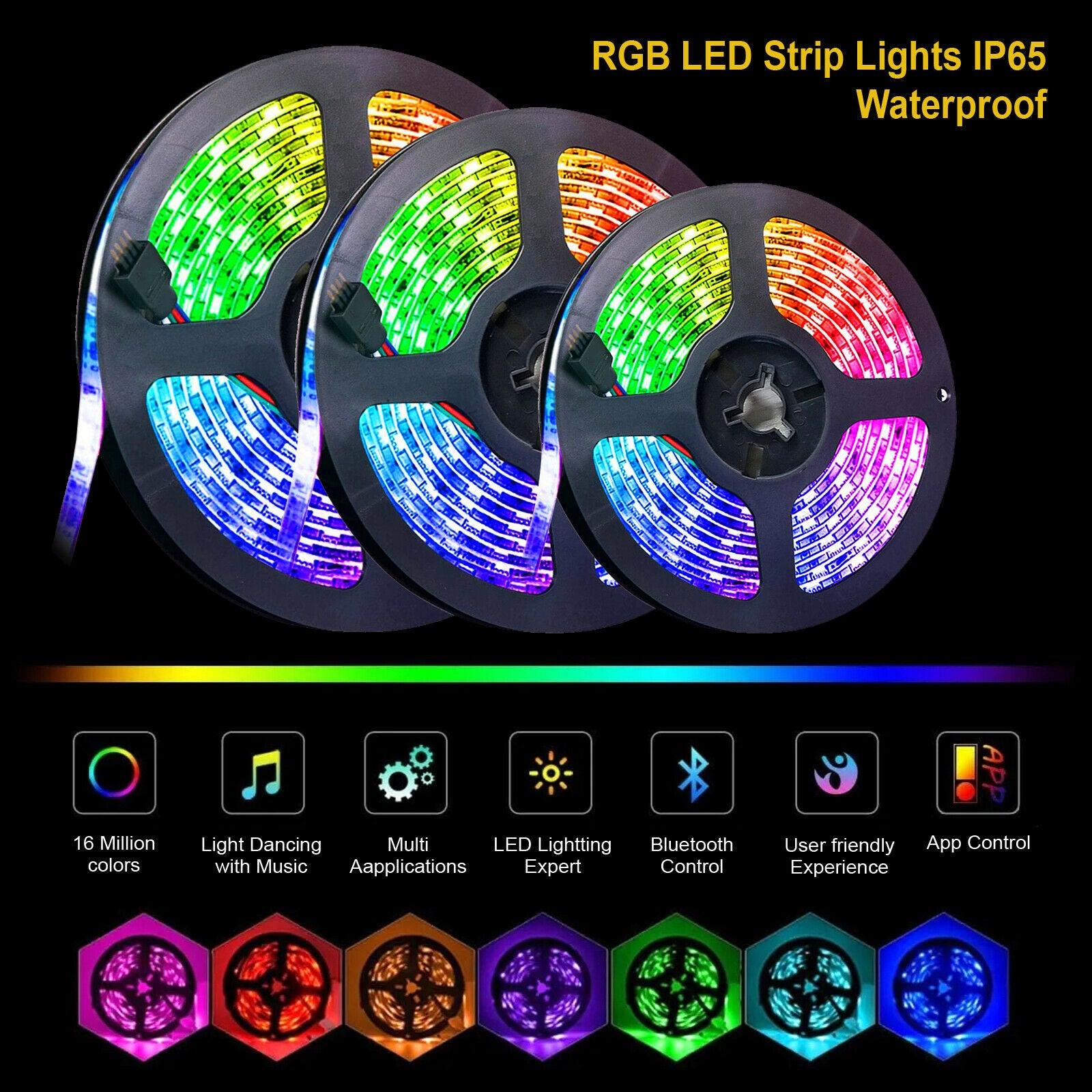 5 Meter LED Strip Light RBG USB 12V IP65 Waterproof 300 LED's - Office Catch