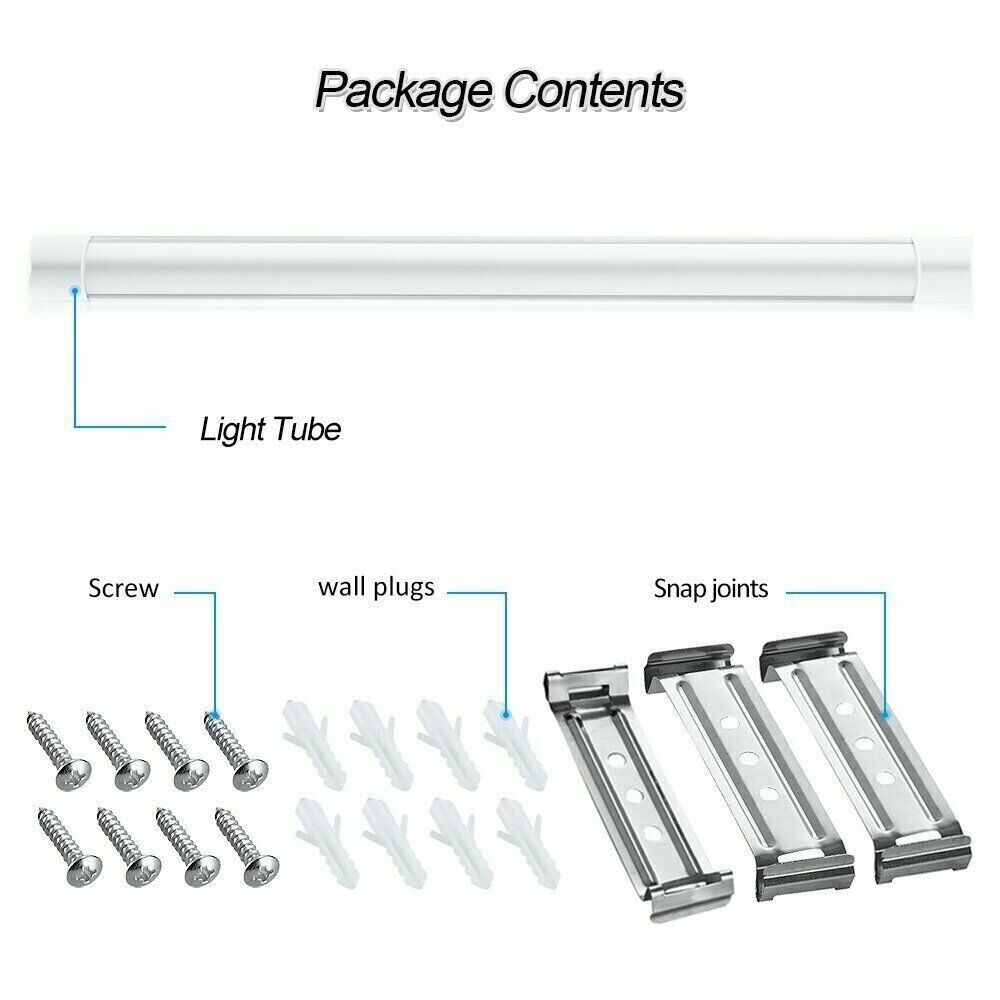 5 Pack LED Slim Ceiling Batten Tube Light Linear 60cm Fluro Fluorescent - Office Catch