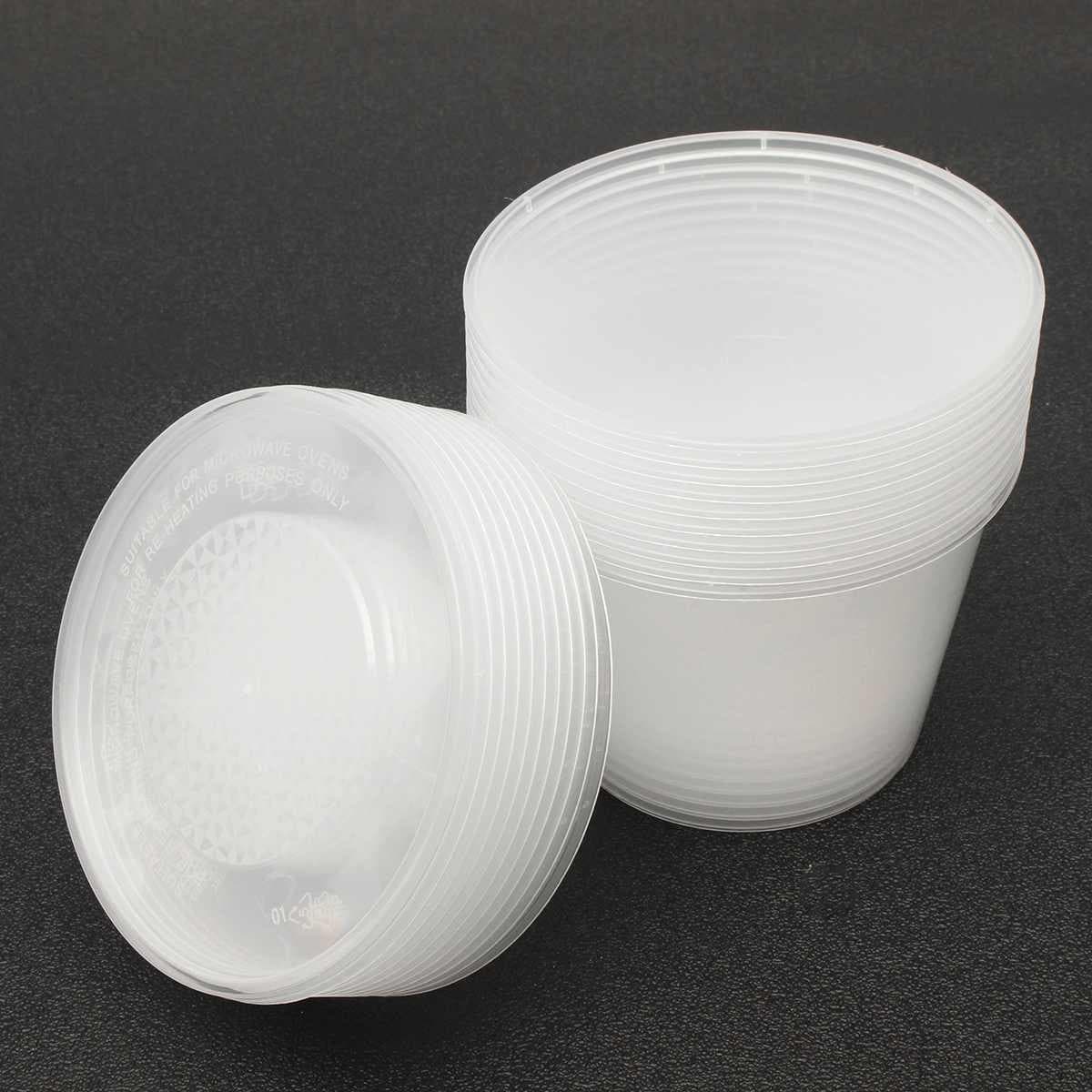 500ml (100pcs) Plastic Sauce Container with Lid - Office Catch