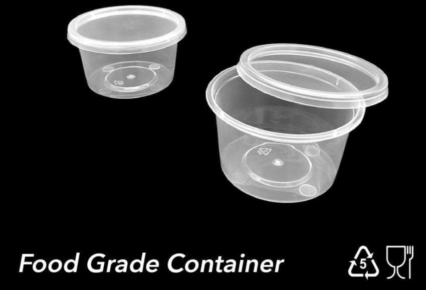 70ml (100pcs) Plastic Sauce Container with Lid - Office Catch